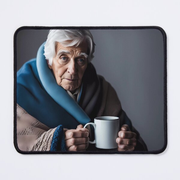 Item preview, Cold pensioner wrapped in blankets  designed and sold by Colin Bentham.