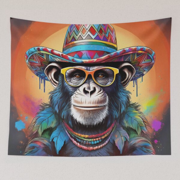 Item preview, Graffitti Style Mexican Party Chimp  designed and sold by Boxing Kangaroo Retail Company.