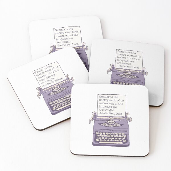 Item preview, Leslie Feinberg Gender is the Poetry Typewriter designed and sold by sapphosphere.