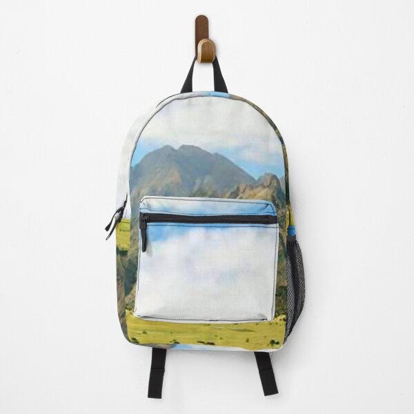 Item preview, mountain sky clouds green plain designed and sold by AA-designstore.