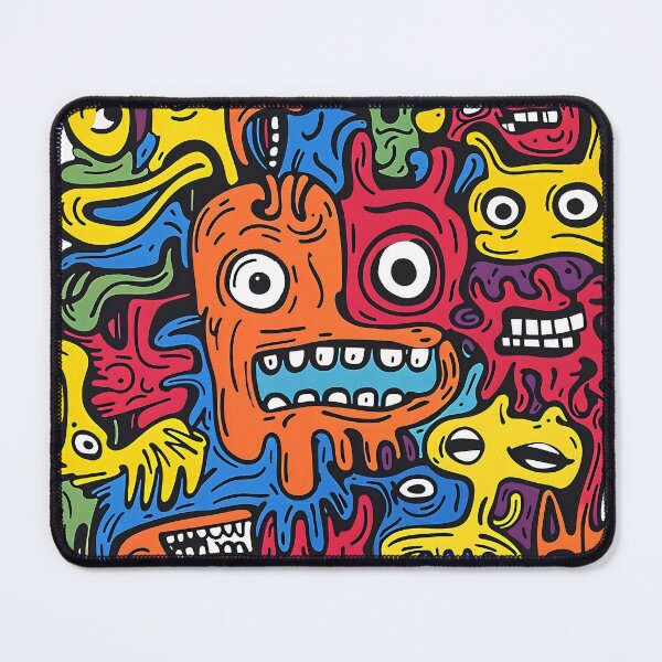 Item preview, surreal cartoon monsters pattern designed and sold by shafranietz.