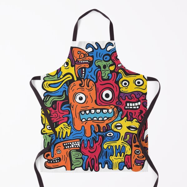 Item preview, surreal cartoon monsters pattern designed and sold by shafranietz.