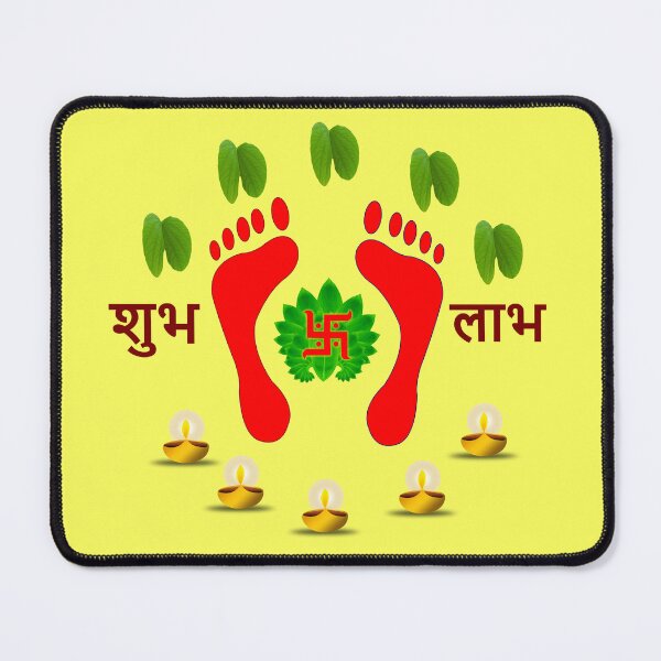 Item preview, Laxmi ji foot print shubh labh designed and sold by hutofdesigns.