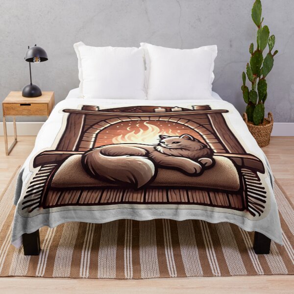 Item preview, Throw Blanket: COZY CAT designed and sold by ForeverPrintsOK.