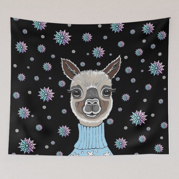 Item preview, Cute Christmas Alpaca designed and sold by Sartoris Art.