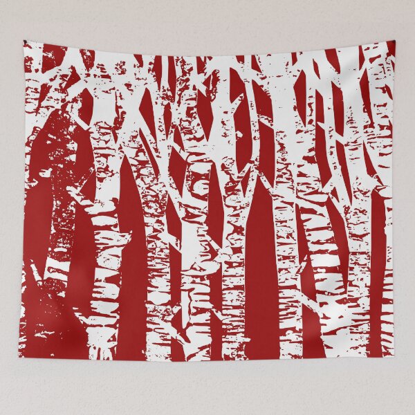 Item preview, red trees ,white forest designed and sold by Krzysztof Patalas.