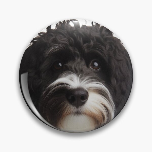 Item preview, Black and White Cockapoo, Black and White Doodle designed and sold by LittleRedDogArt.