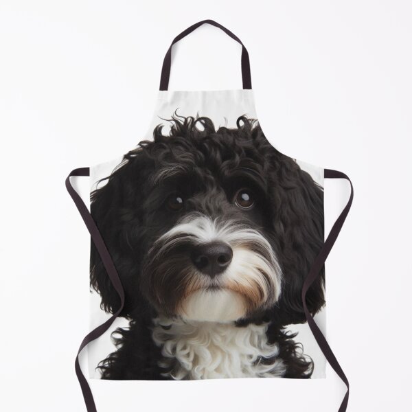 Item preview, Black and White Cockapoo, Black and White Doodle designed and sold by LittleRedDogArt.
