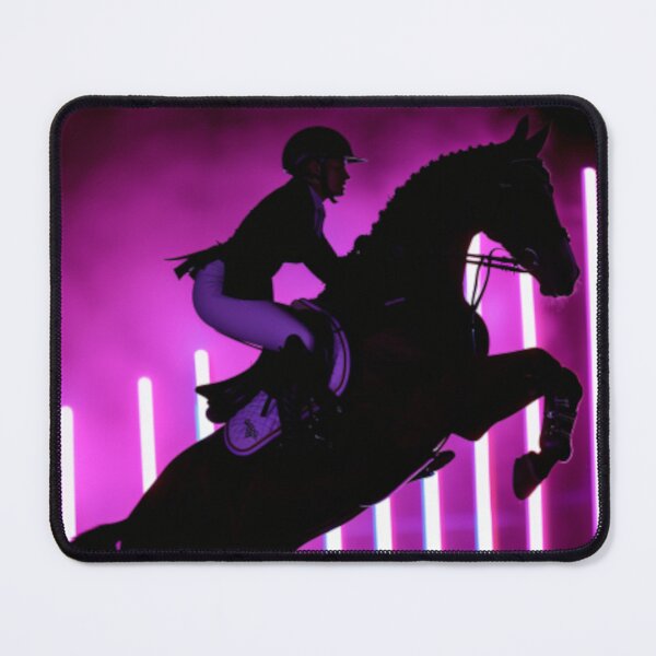 Item preview, Horse and rider show jumping monochrome silhouette event Active Outdoors Inspired Art designed and sold by CDC40.