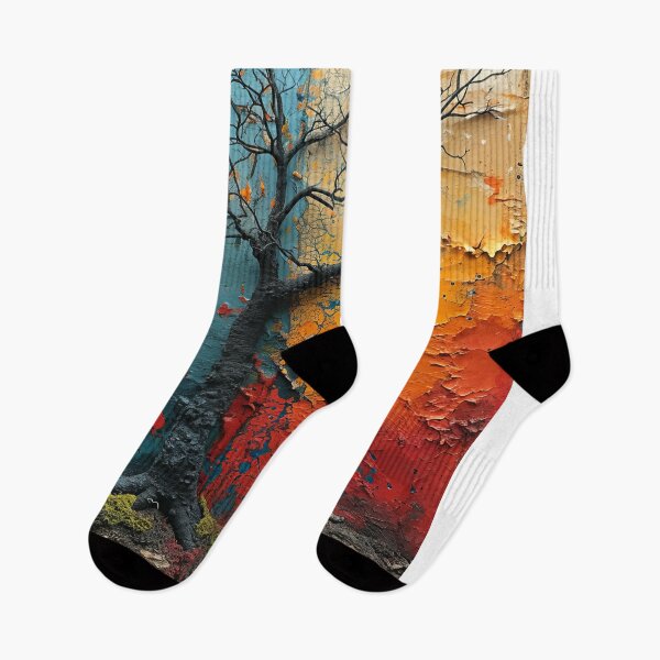 Item preview, Three-dimensional autumn tree collages with vibrant colors designed and sold by Piotrek0001.