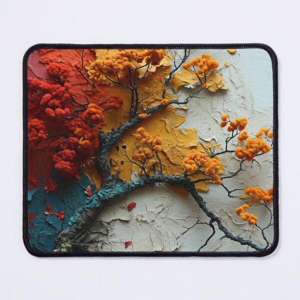 Item preview, Three-dimensional autumn tree collages with vibrant colors designed and sold by Piotrek0001.