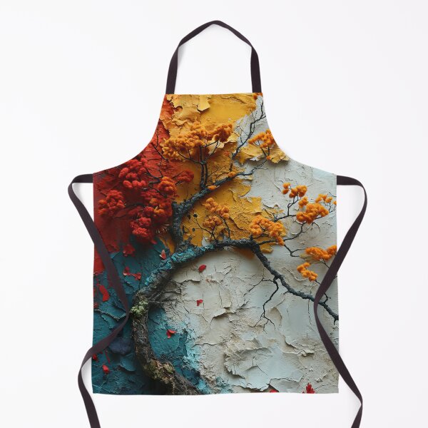 Item preview, Three-dimensional autumn tree collages with vibrant colors designed and sold by Piotrek0001.