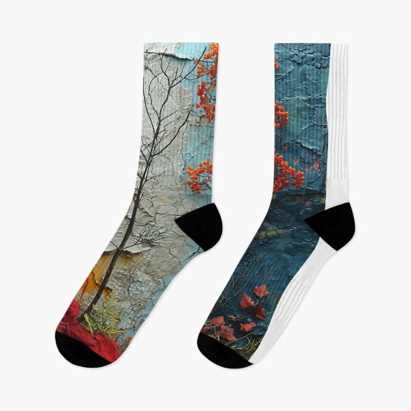 Item preview, Three-dimensional autumn tree collages with vibrant colors designed and sold by Piotrek0001.