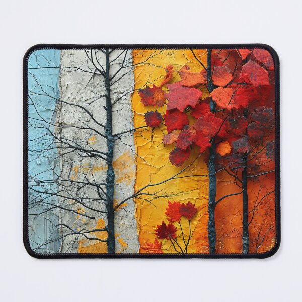 Item preview, Three-dimensional autumn tree collages with vibrant colors designed and sold by Piotrek0001.