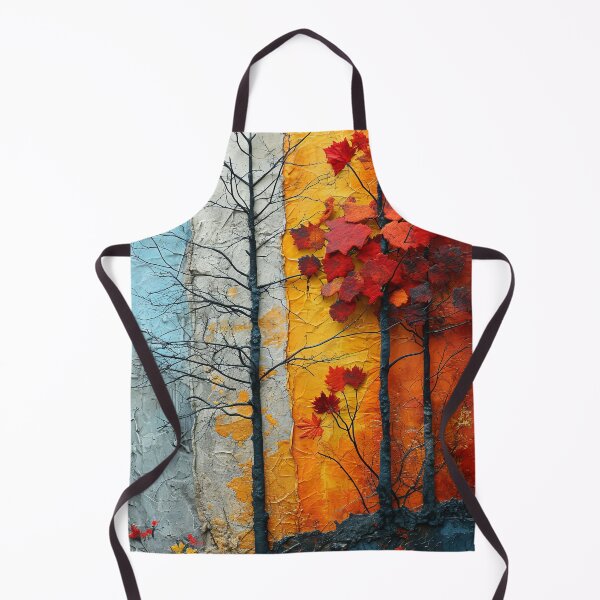 Item preview, Three-dimensional autumn tree collages with vibrant colors designed and sold by Piotrek0001.