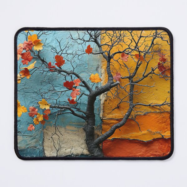 Item preview, Three-dimensional autumn tree collages with vibrant colors designed and sold by Piotrek0001.