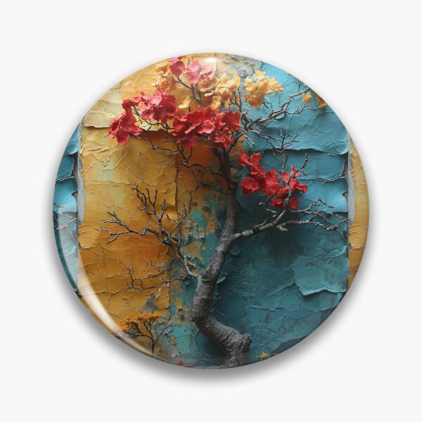Item preview, Three-dimensional autumn tree collages with vibrant colors designed and sold by Piotrek0001.