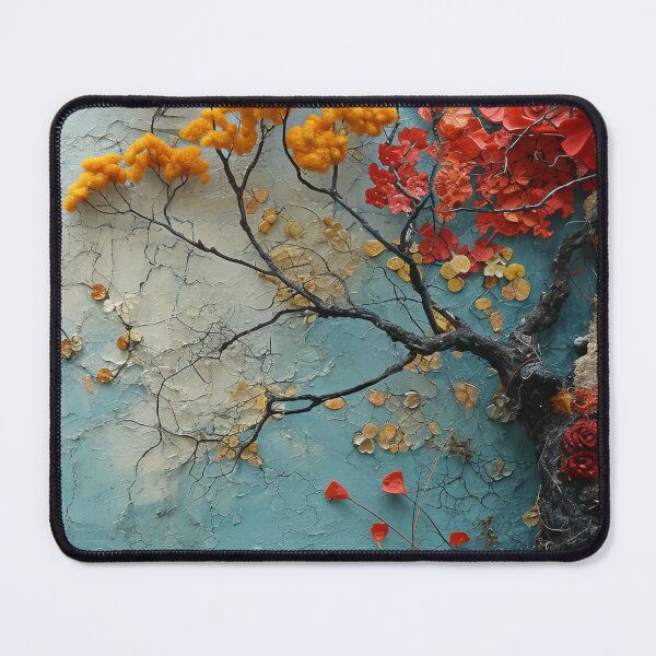 Item preview, Three-dimensional autumn tree collages with vibrant colors designed and sold by Piotrek0001.