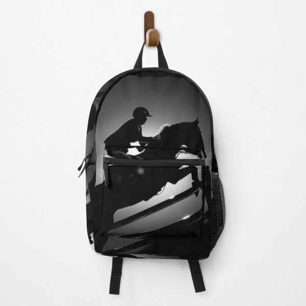 Item preview, Horse and rider show jumping monochrome silhouette event Active Outdoors Inspired Art designed and sold by CDC40.