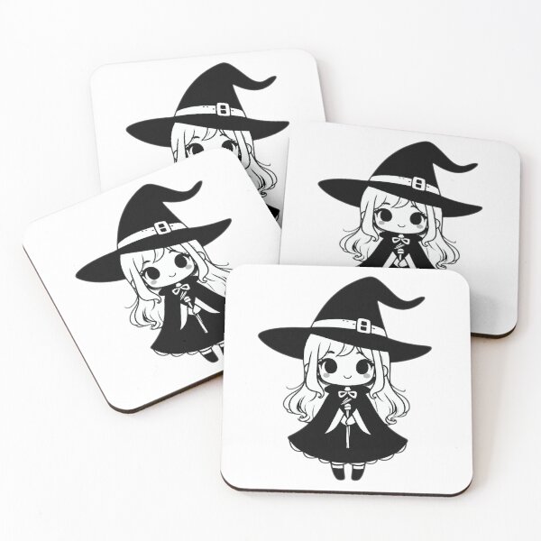 Item preview, Kawaii Witch in Black and White designed and sold by istoriadesign.