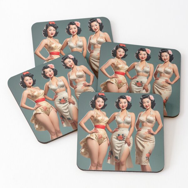 Item preview, Vintage Asian Pinup Girls designed and sold by Bunmigraphics .