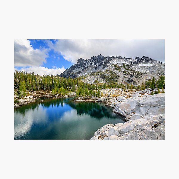 McClellan Peak over Leprechaun Lake, Enchantment Lakes, Alpine Lakes Wilderness, Washington Photographic Print