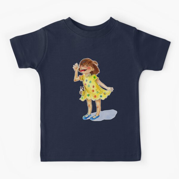 Rebel Girl in a Yellow Dress Kids T-Shirt