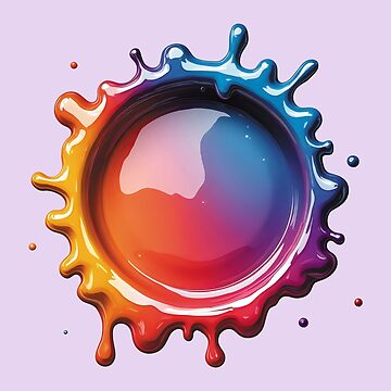 Artwork thumbnail, Sunset Glow Paint Splash by FotiraStudio