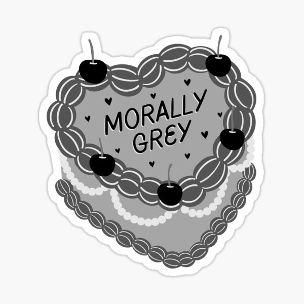 Artikel-Vorschau von morally grey bookish cake , designt und verkauft von catdiasart.
