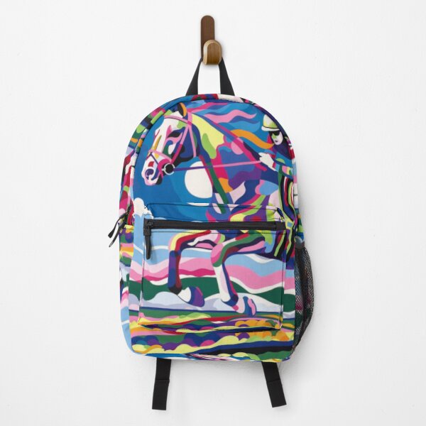 Item preview, Horse and rider cross country event psychedelic Active Outdoors Inspired Art designed and sold by CDC40.