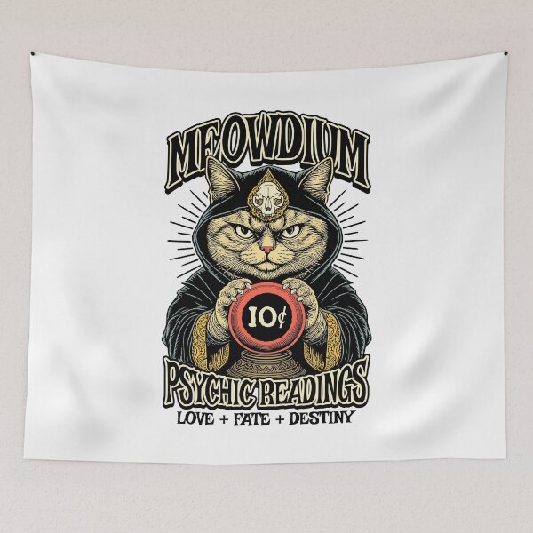 Item preview, Psychic Reading Funny Cat Fortune Teller Crystal Ball Mystic designed and sold by GrandeDuc.