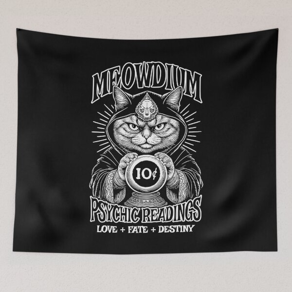 Item preview, Psychic Reading Funny Cat Fortune Teller Crystal Ball Mystic designed and sold by GrandeDuc.