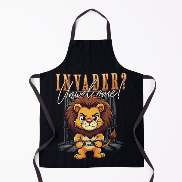 Item preview, Fierce Lion Invader Unwelcome Cartoon Design designed and sold by Taans-Creation.