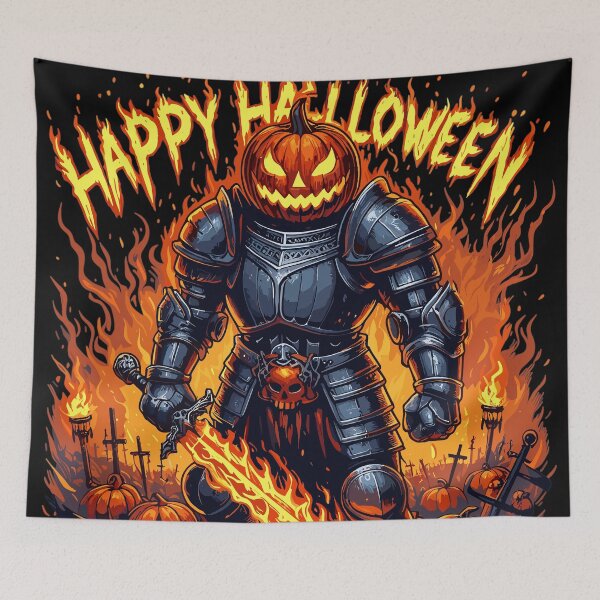 Item preview, Happy Halloween Pumpkin Knight designed and sold by YourFidelity.