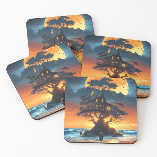 Item preview, Mystical Treehouse on a Beach | Magical Landscape designed and sold by MystiqSlav.