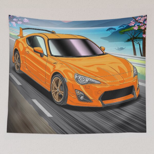 Item preview, Nippon Sunrise Toyota GR86 in front Mt.Fuji designed and sold by JDM Guyvit.
