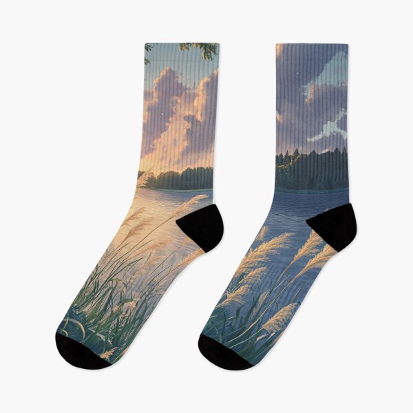 Item preview, Sunset by the river bank designed and sold by zand-n-zive.