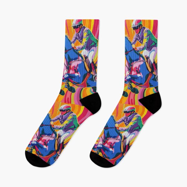 Item preview, Horse and rider show jumping event psychedelic Active Outdoors Inspired Art designed and sold by CDC40.