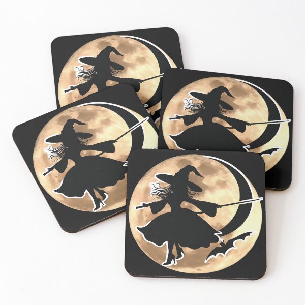 Item preview, Witch on a broom. Moon. designed and sold by MagelliShop.