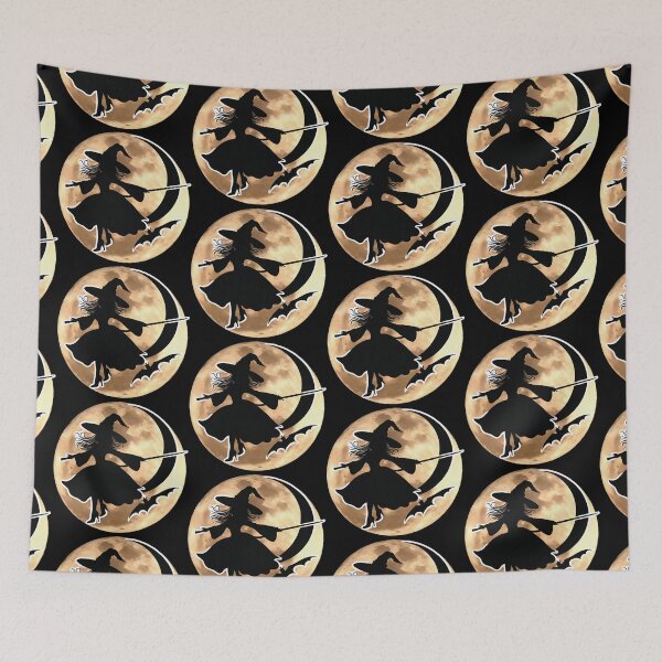 Item preview, Witch on a broom. Moon. designed and sold by MagelliShop.