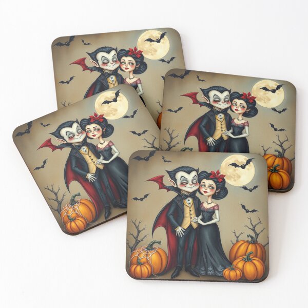 Item preview, Vampire Couple's Halloween Night designed and sold by Chocobo Charm Emporium.