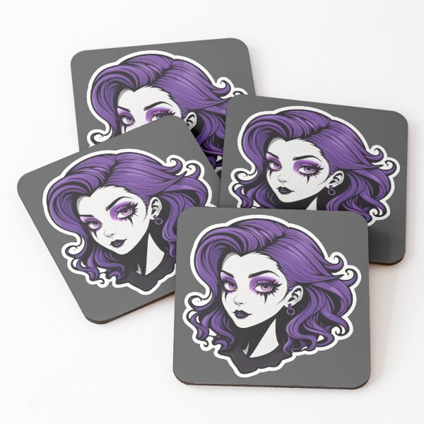 Item preview, Goth Makeup Girl Classic Vintage Gothic Style designed and sold by MadnessEnvelope.