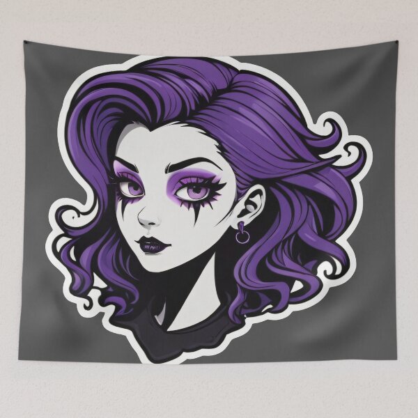 Item preview, Goth Makeup Girl Classic Vintage Gothic Style designed and sold by MadnessEnvelope.