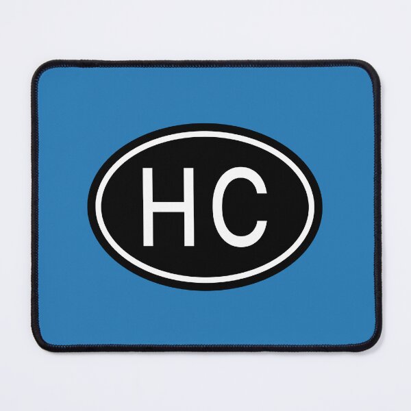 Item preview, HC Initials Monogram Oval White Letters designed and sold by Jeallan Designs.