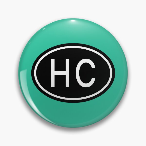 Item preview, HC Initials Monogram Oval White Letters designed and sold by Jeallan Designs.