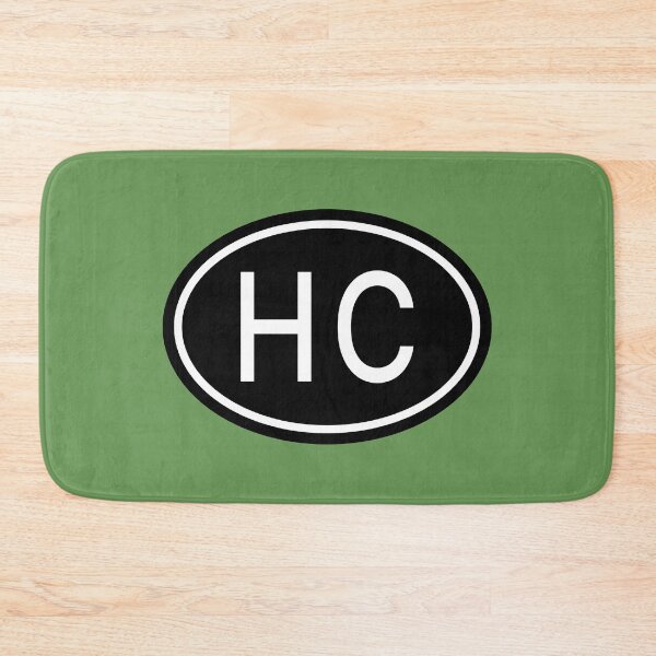 Item preview, HC Initials Monogram Oval White Letters designed and sold by Jeallan Designs.