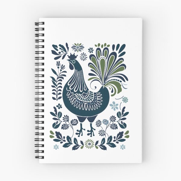Item preview, Polish Flowers Rooster| wycinanki | Folklore | Folk Art Blue designed and sold by xiao xuans.