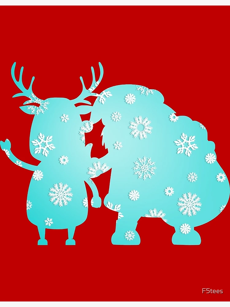 Thumbnail 3 of 3, Poster, Santa and Rudolph designed and sold by F5tees.