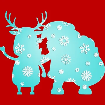 Artwork thumbnail, Santa and Rudolph by F5tees