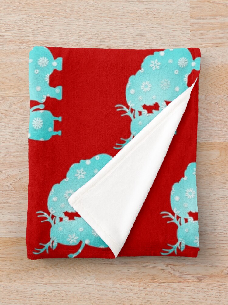 Thumbnail 3 of 6, Throw Blanket, Santa and Rudolph designed and sold by F5tees.